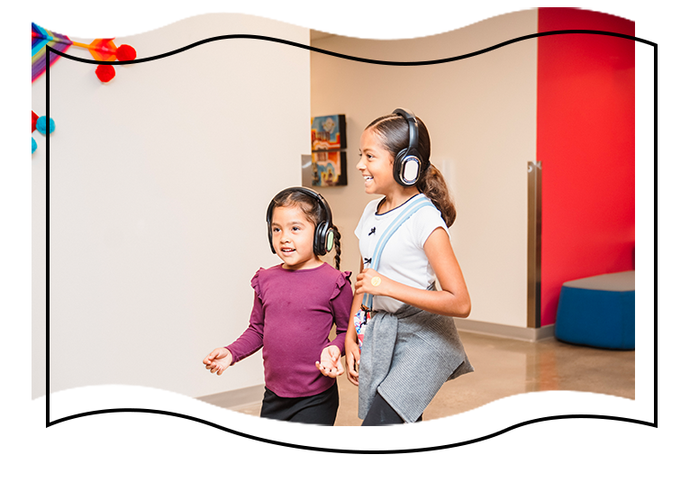 Kids with headphones